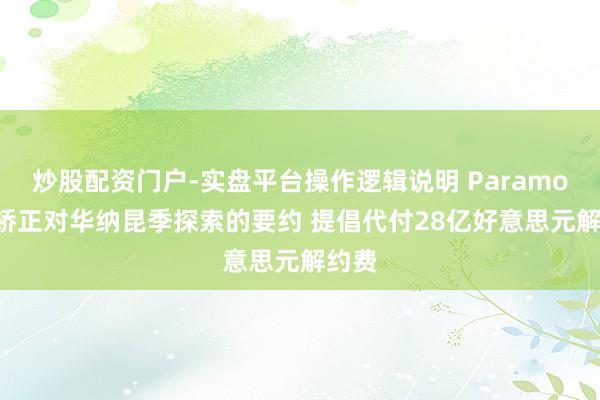 炒股配资门户-实盘平台操作逻辑说明 Paramount矫正对华纳昆季探索的要约 提倡代付28亿好意思元解约费
