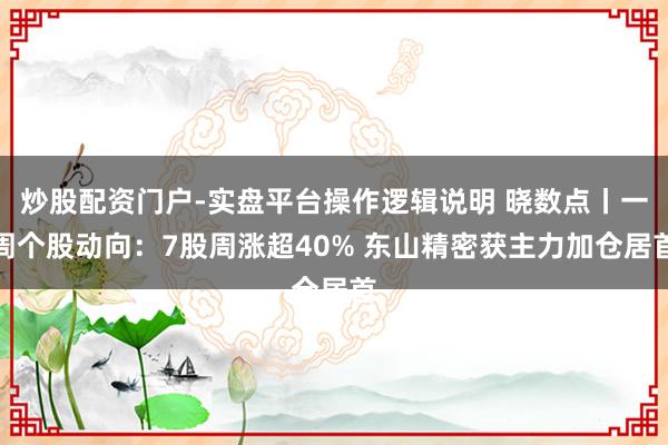 炒股配资门户-实盘平台操作逻辑说明 晓数点丨一周个股动向：7股周涨超40% 东山精密获主力加仓居首